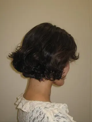 ショート パーマ ヘアサロン ソシエ所属・無料カットカラー／ モデル募集💈市川春のヘアスタイル