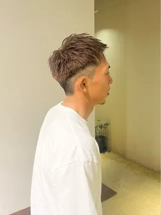 ショート カラー メンズ みわ/博多 ブリーチ/メンズヘアのヘアスタイル