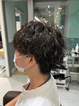パーマ メンズ 門岡 昌輝のヘアスタイル