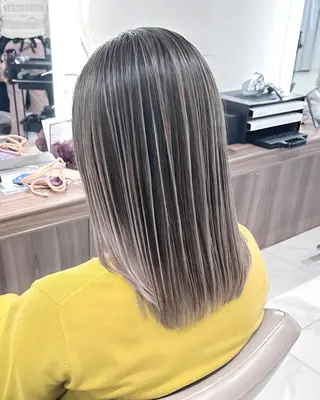セミロング カラー ＡＳＨ 大宮のヘアスタイル