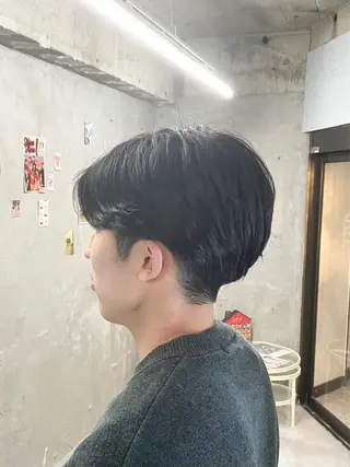 ショート パーマ メンズ door white hideのヘアスタイル