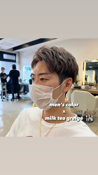 ショート カラー メンズ 茅ヶ崎パーマ特化/ スパイラル/ハルキのヘアスタイル