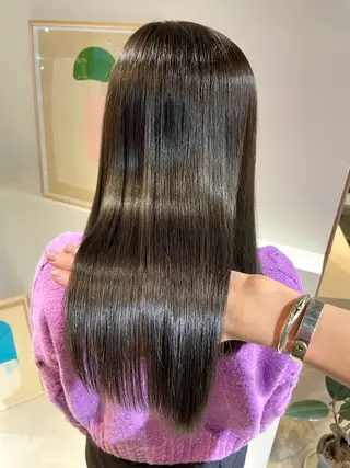 ロング カラー パーマ 髪質改善マスター 長尾勇弥/梅田中津のヘアスタイル