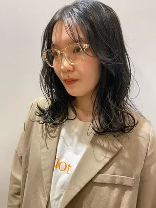 ミディアム カラー 門崎未依/レイヤー/ メンズカット🪿🌼のヘアスタイル