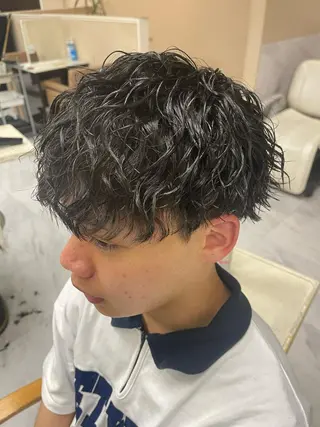 ショート パーマ メンズ ❄️メンズカット 落合諒❄️のヘアスタイル