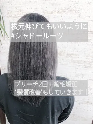 ミディアム カラー ケアブリーチ /髪質 改善/古橋圭史郎のヘアスタイル