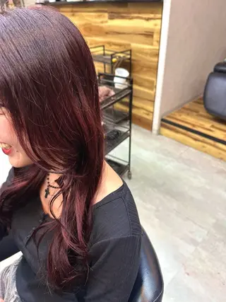 ロング 中川 舞のヘアスタイル