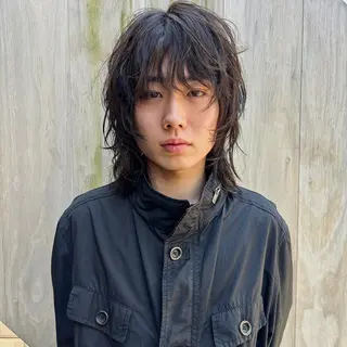 ミディアム メンズ ニュアンスデザイン/ SHOUTOのヘアスタイル