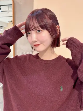 ミディアム 🧸🫧暖色/ボブ/ 橋本美柚🫧🧸のヘアスタイル