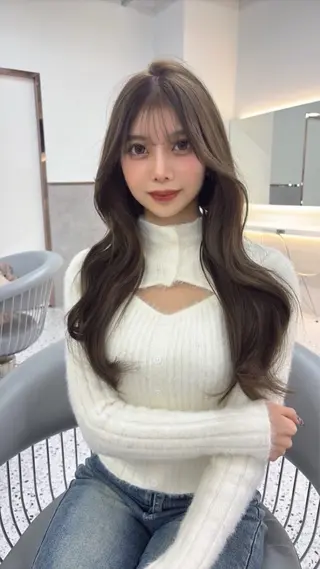 カラー 髪質改善×韓国ヘアサロン Role 博多【ロール】所属・yui🎀ブリーチ なしWカラー／博多のヘアスタイル