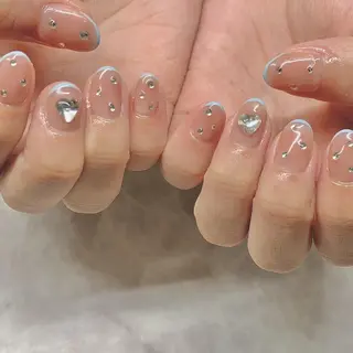 ネイル ネイルリボン 受付スタッフのネイルデザイン