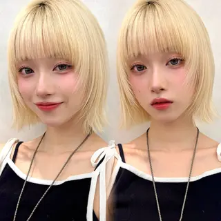 ショート カラー 韓国ヘア🇰🇷透明 感カラー/yui💞のヘアスタイル