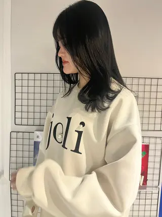 セミロング AOI ハイトーン/ボブのヘアスタイル