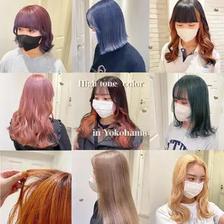 セミロング カラー エクステ/ハイトーン 🐏☁️miminaのヘアスタイル