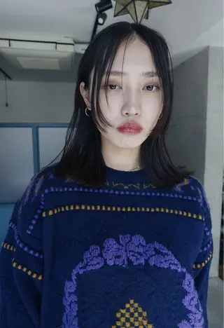 ミディアム 暖色/パーマ 🌼クニトウメイのヘアスタイル