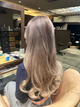 ロング カラー 水光艶カラー/ 艶ブリーチ/颯のヘアスタイル