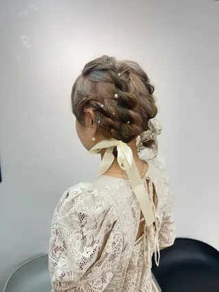 ミディアム ヘアアレンジ ナチュラル×色気パ ーマ 渋谷/マナミのヘアスタイル