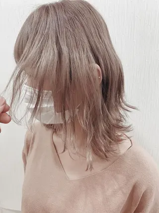 ミディアム カラー 🌿nudeカラー/ レイヤー/藤原🌿のヘアスタイル
