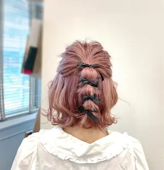 ミディアム ヘアアレンジ 菅原 綾のヘアスタイル