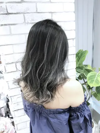 セミロング カラー パーマ ヘアアレンジ メンズ キッズ ネイル マツエク・マツパ バレイヤージュ/ 髪質改善/渡邉悟🌱のヘアスタイル