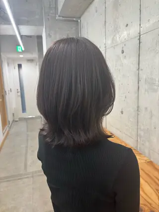 セミロング カラー ✨ブリーチなし透明感 ✨カラー💍Yuriのヘアスタイル