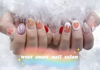 ネイル リボン、ガーリー パーツ放題専門店のネイルデザイン