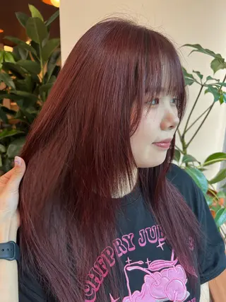 セミロング カラー Garland 表参道所属・ミディアムレイヤー/ 艶カラー🎀 emiのヘアスタイル