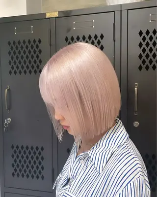 ミディアム カラー 色落ち綺麗透明感カラ /ボブ/ナカツヒカルのヘアスタイル