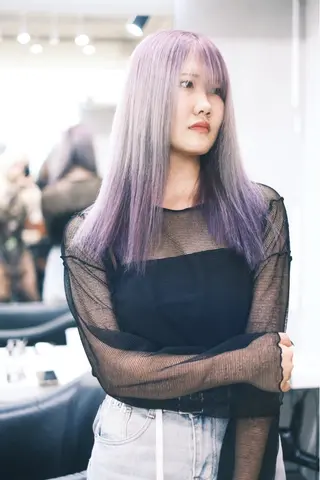 セミロング カラー ヘアアレンジ 個性爆弾💣 ダブルカラー/ゆかのヘアスタイル