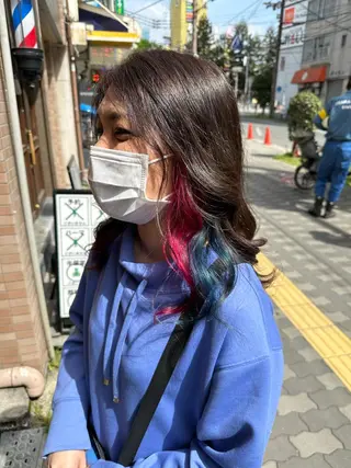 ミディアム カラー 艶髪レイヤー上田 紗也🇰🇷💗のヘアスタイル