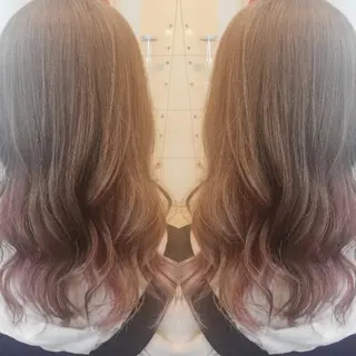 ロング カラー 池田 恵久美のヘアスタイル