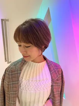 ショート カラー パーマ 🌼大人美人ショート 佐藤慎哉🌼のヘアスタイル