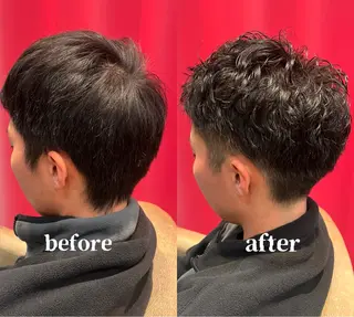 パーマ メンズ 塚崎 日和のヘアスタイル
