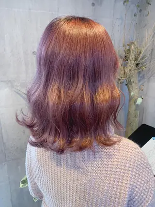 ミディアム カラー ヘアアレンジ 💕ブリーチ/ヘアメ 🎀YUUKAのヘアスタイル