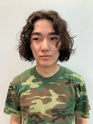ショート メンズ ボブ✨パーマ🌀/ ヒロキのヘアスタイル