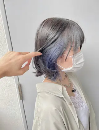 ミディアム カラー ベージュカラー💖 やすひろのヘアスタイル