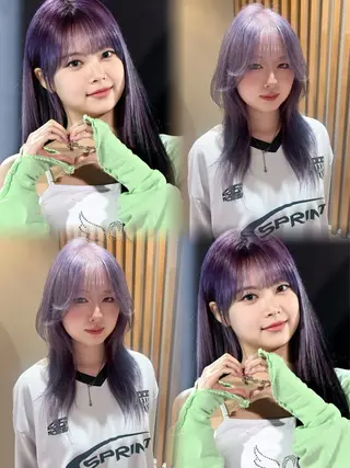 ミディアム カラー レイヤー/韓国 ハイトーン興津史弥のヘアスタイル