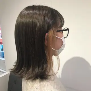 ミディアム カラー 【暖色カラー特化】 中山由梨のヘアスタイル