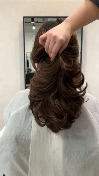 セミロング 心斎橋/海外レイヤー 募集中三好玲奈のヘアスタイル