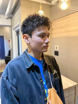 ショート パーマ メンズ nely所属・kouyo パーマ/ウルフカットのヘアスタイル