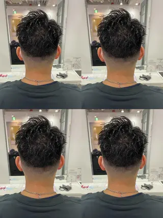 ショート カラー パーマ ヘアアレンジ メンズ 🔥メンズパーマ特 化🔥渡辺一翔🔥のヘアスタイル