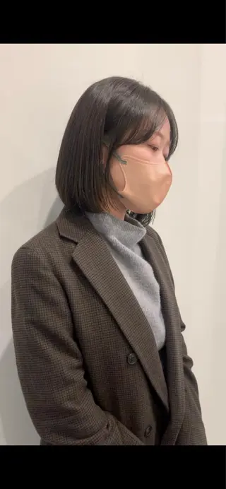 ミディアム 落合希 Olivebeigeのヘアスタイル