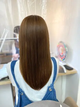 ロング 安永 涼のヘアスタイル