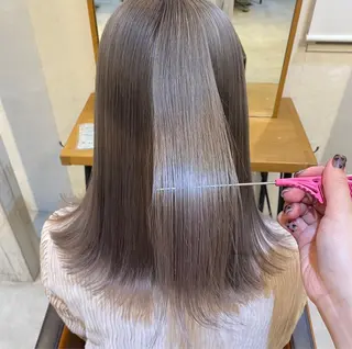 ミディアム Zina 梅田店 レイヤー/Miyuのヘアスタイル