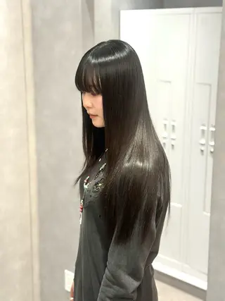 ロング パーマ salowin新宿East3階所属・艶美髪/髪質改善 /縮毛矯正/木元渓太のヘアスタイル
