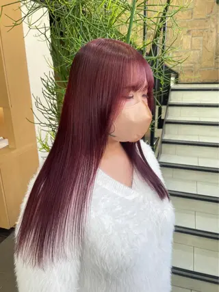 セミロング 暖色カラー/レイヤー カット/Yunaのヘアスタイル