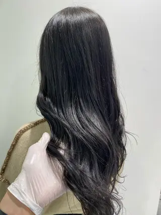 セミロング カラー パーマ ヘアアレンジ ネイル マツエク・マツパ 韓国風ベージュ🤎 赤みなし🌿横浜🤎のヘアスタイル