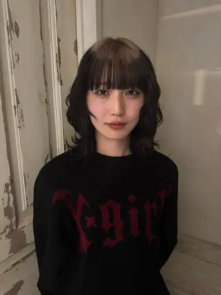 ミディアム カラー 笹原 叶のヘアスタイル