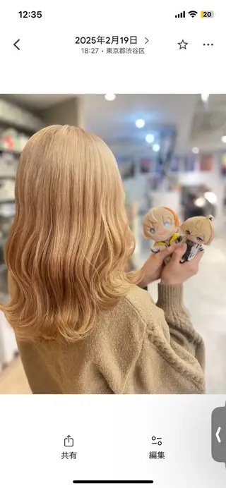 ミディアム カラー 💖推しカラー💖 オタク美容師✂ゆづきのヘアスタイル