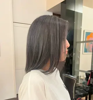 ミディアム カラー SARA山口caz カット/パーマのヘアスタイル